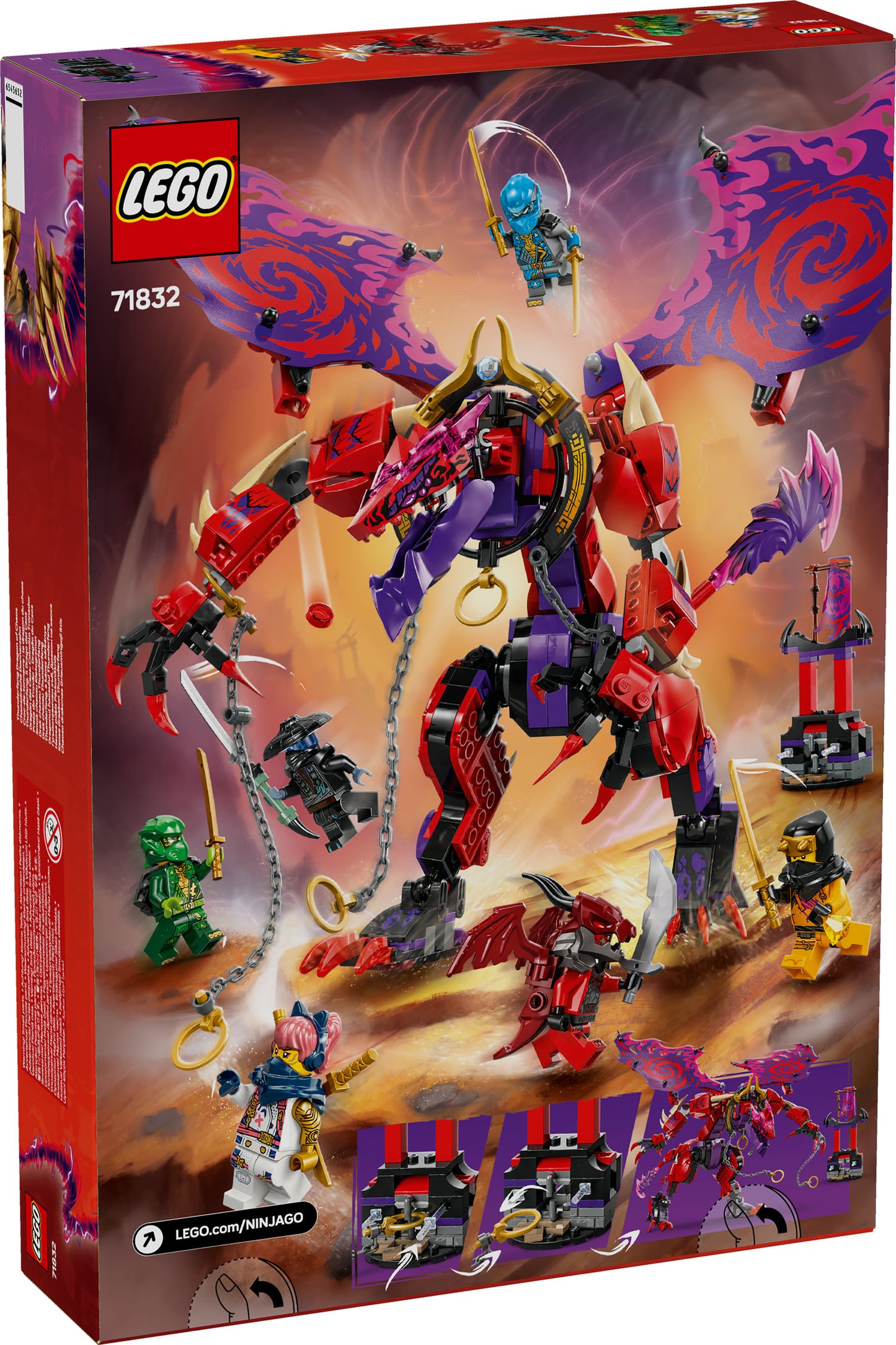 71832 LEGO Ninjago Thunderfang Dragon of Chaos Ninja Toy Set