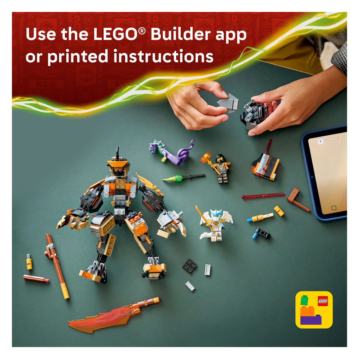 71854 LEGO Ninjago Cole's Mission Mech & Dragon Zane