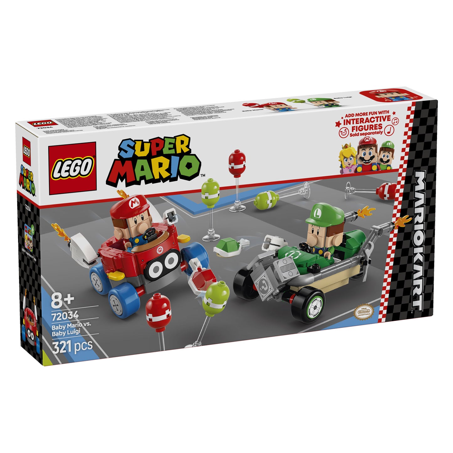 72034 LEGO Super Mario Mario Kart Baby Mario vs. Baby Luigi