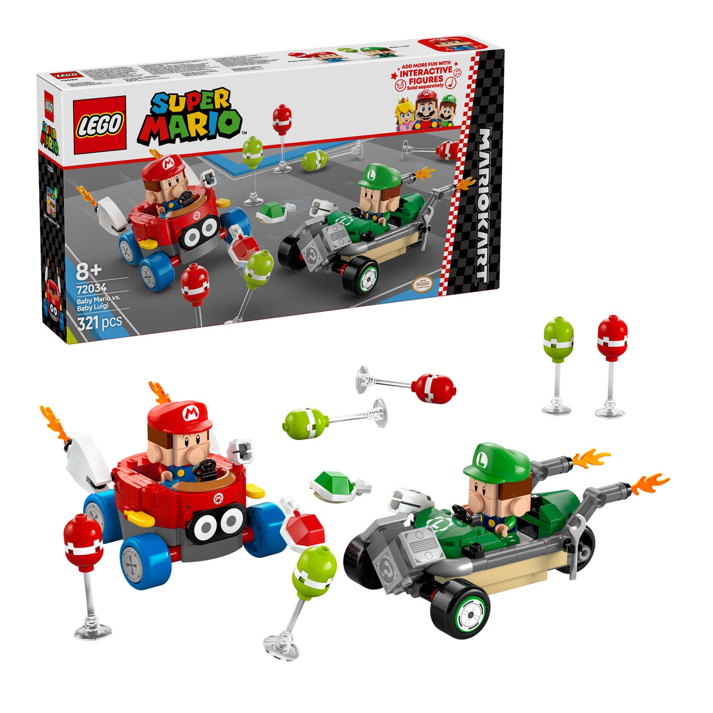 72034 LEGO Super Mario Mario Kart Baby Mario vs. Baby Luigi