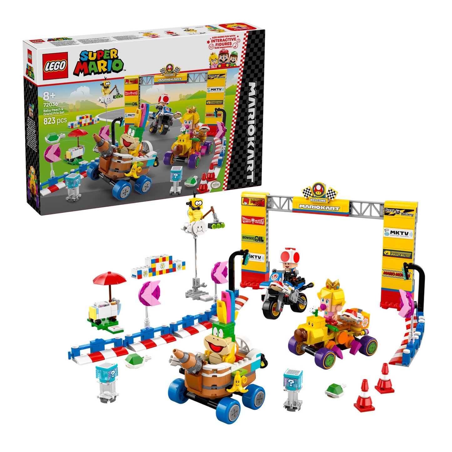 72036 LEGO Super Mario Mario Kart Baby Peach & Grand Prix Set