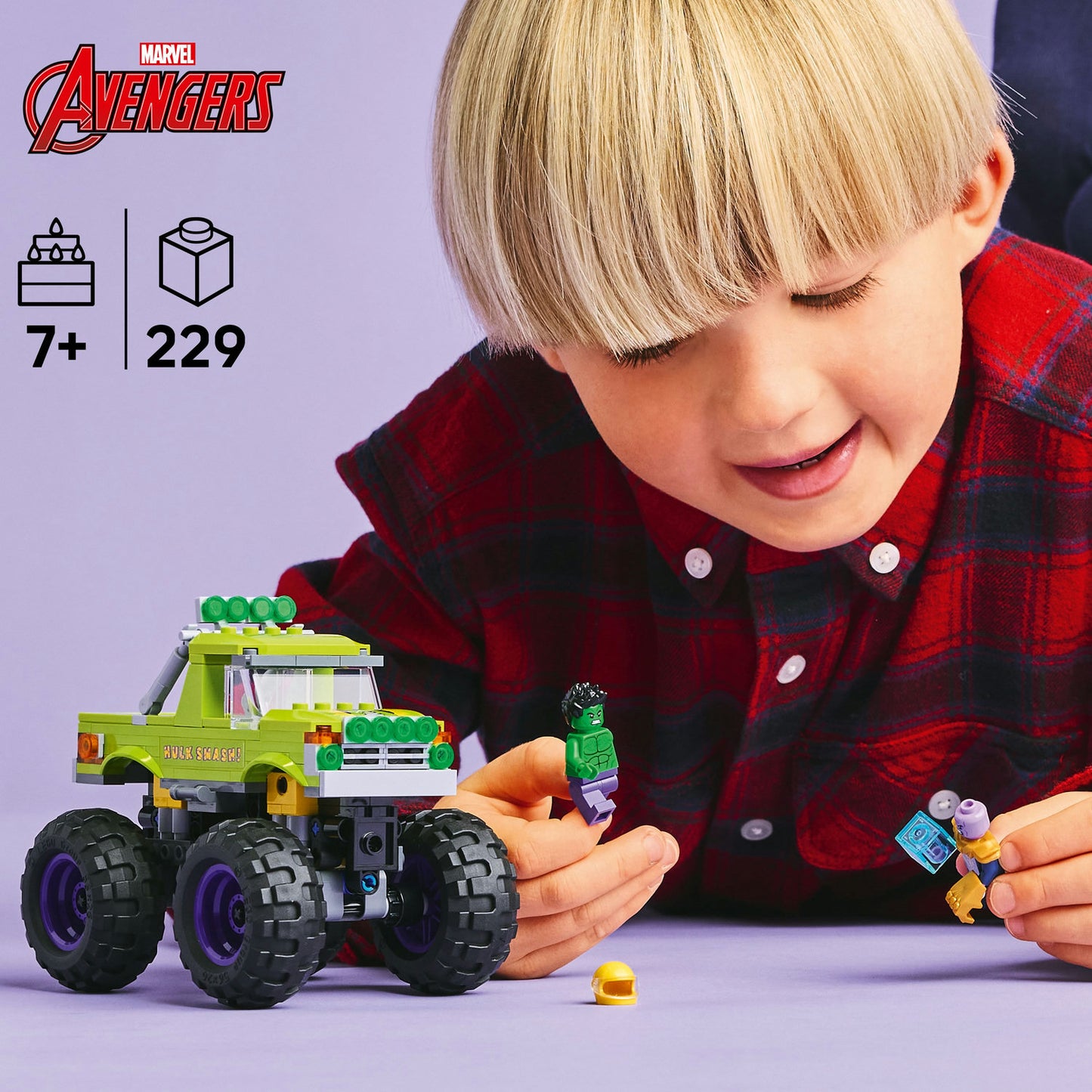 76312 LEGO® ǀ Marvel The Hulk Truck vs. Thanos Super Hero Building Toy Vehicle