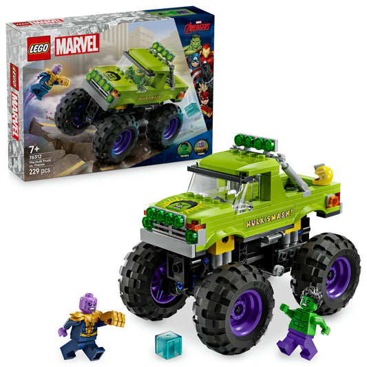 76312 LEGO® ǀ Marvel The Hulk Truck vs. Thanos Super Hero Building Toy Vehicle