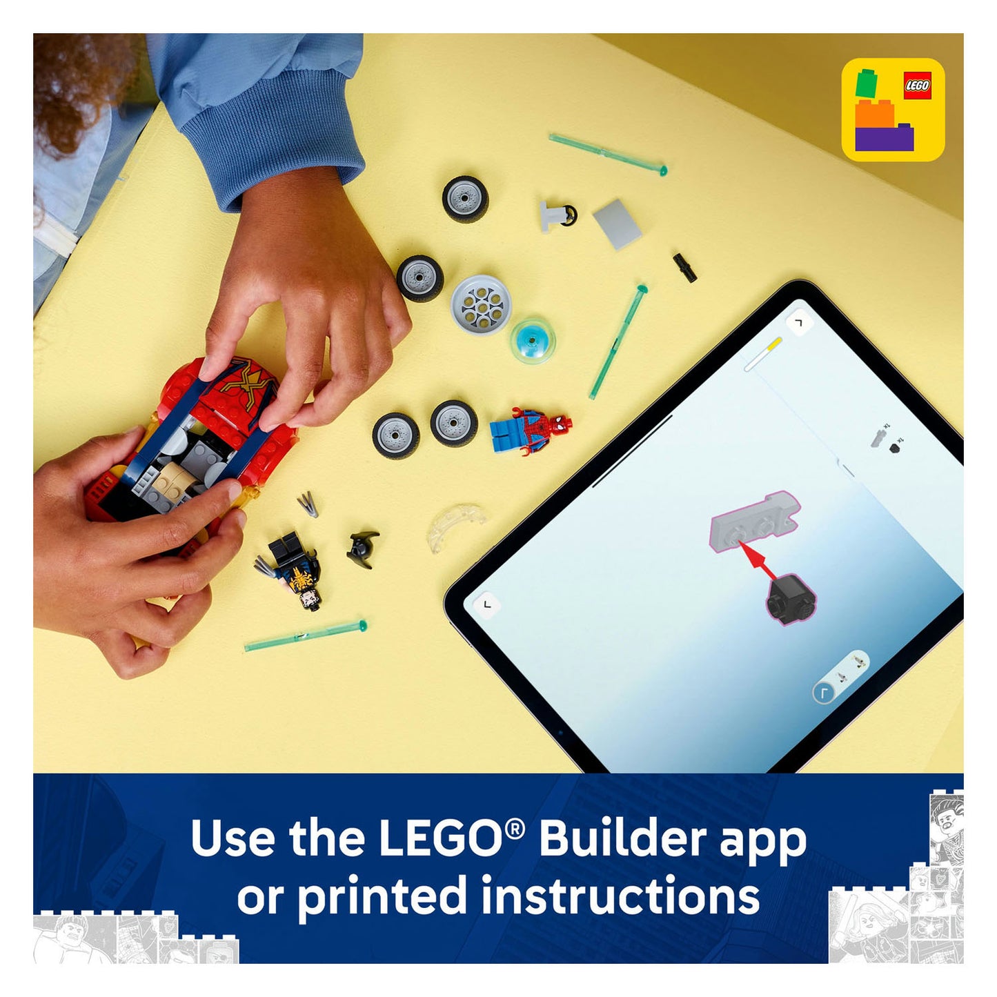 76336 LEGO Super Heroes Spider-Man Car vs. Venomized Wolverine