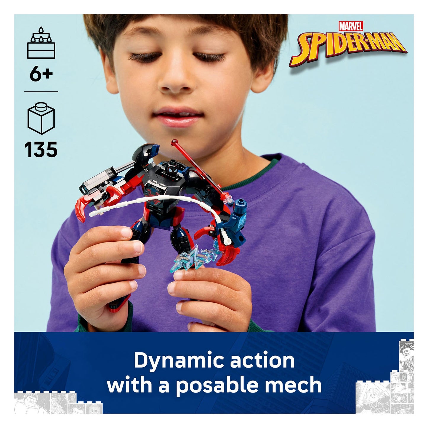 76337 LEGO Super Heroes Miles Morales Mech vs. Spider-Man 2099