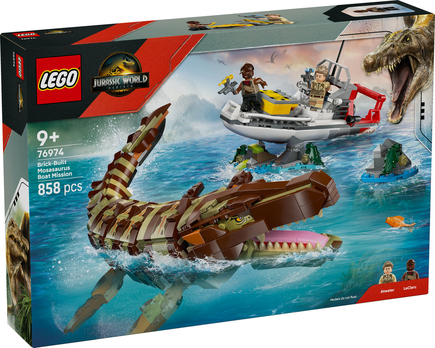 76974 LEGO Jurassic World Brick-Built Mosasaurus Boat Mission