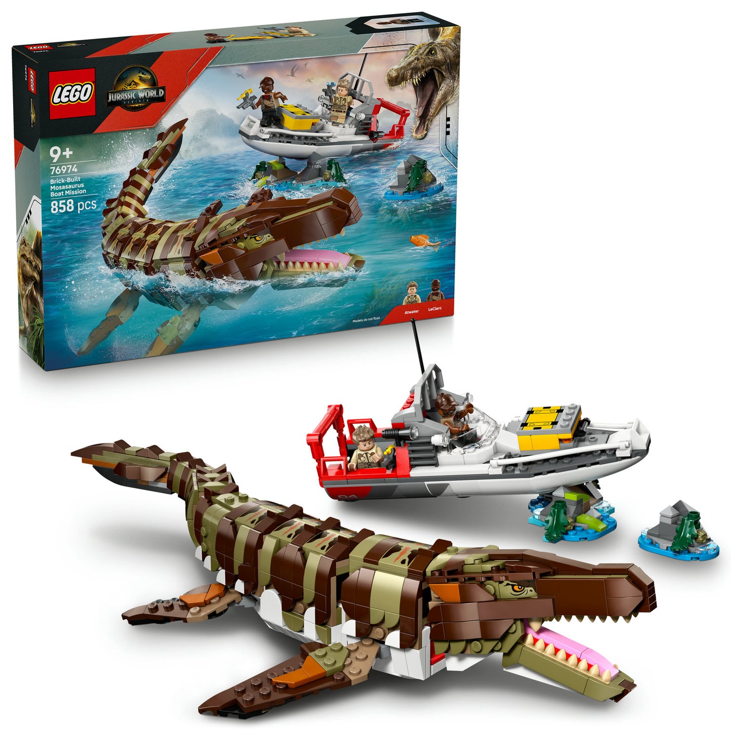 76974 LEGO Jurassic World Brick-Built Mosasaurus Boat Mission