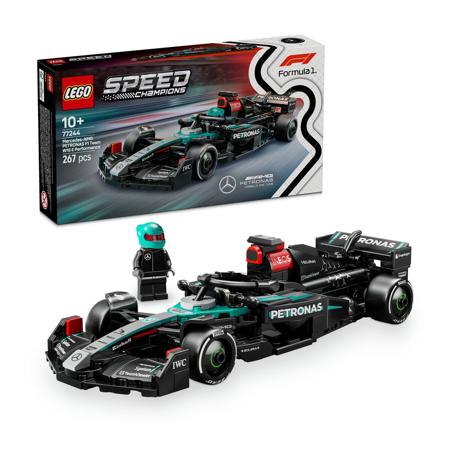 77244 LEGO Speed Champions Mercedes-AMG F1 W15 Race Car Toy Vehicle