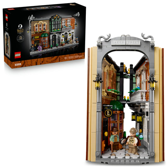 10351 LEGO® Icons Sherlock Holmes: Book Nook Kit, Bookshelf Décor Building Set
