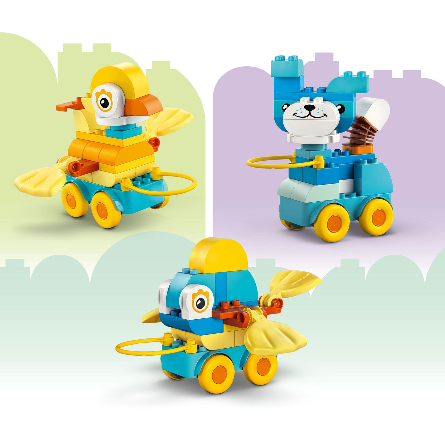 10448 LEGO® DUPLO® Town 3in1 Animals on Wheels Building Toy for Imaginative Play