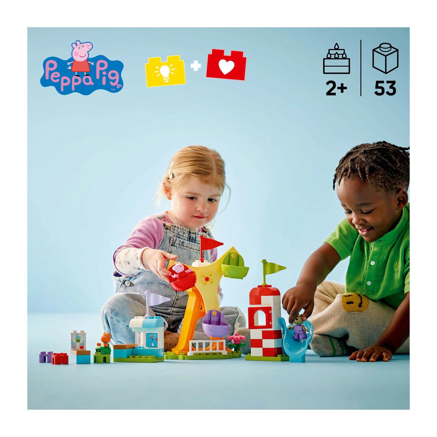 10453 LEGO DUPLO Peppa Pig Funfair Pretend-Play Amusement Park Toddler Toy