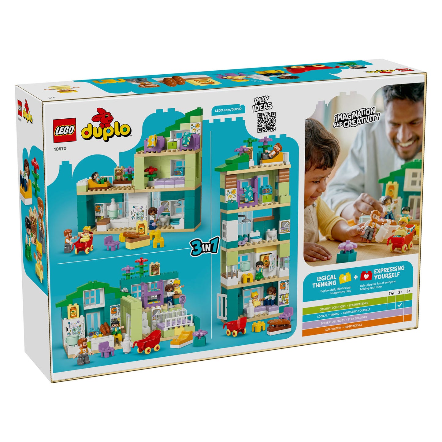 10470 LEGO DUPLO Town 3 in 1 Modern Family House with Figures
