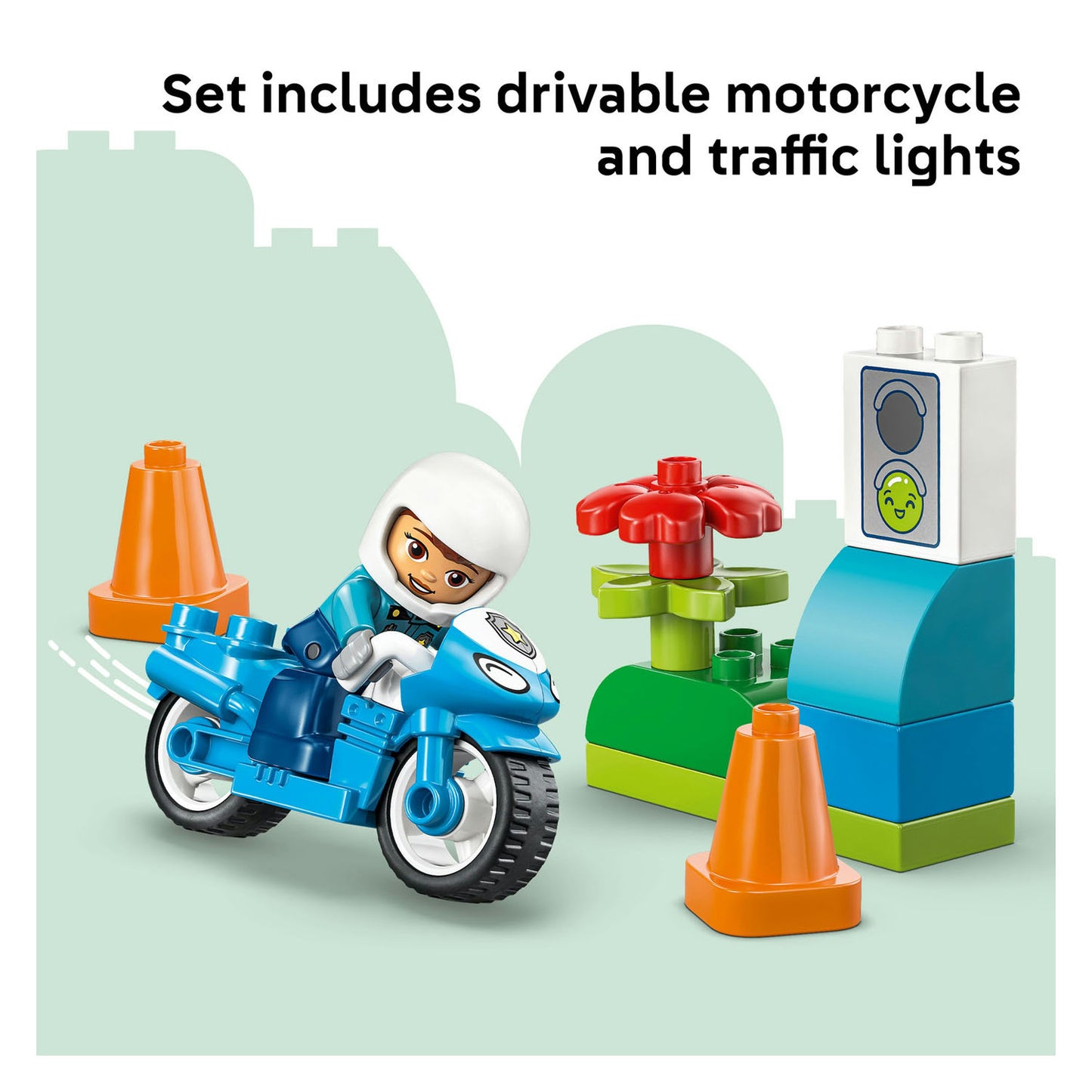 10471 LEGO DUPLO Town Blue Police Motorcycle