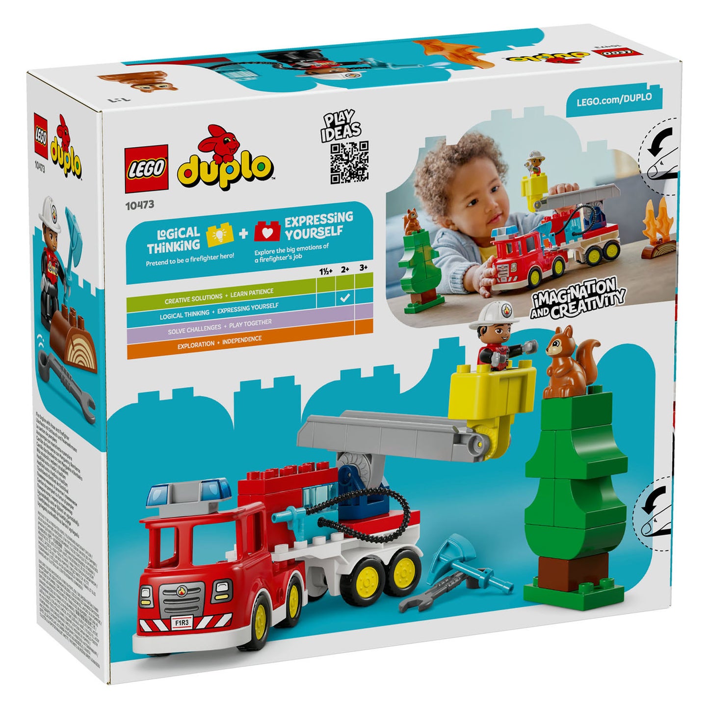 10473 LEGO DUPLO Town Fire Truck with Hose and Firefighter