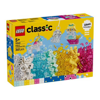 11040 LEGO Classic Magical Transparent Box, Colorful Building Bricks Toy