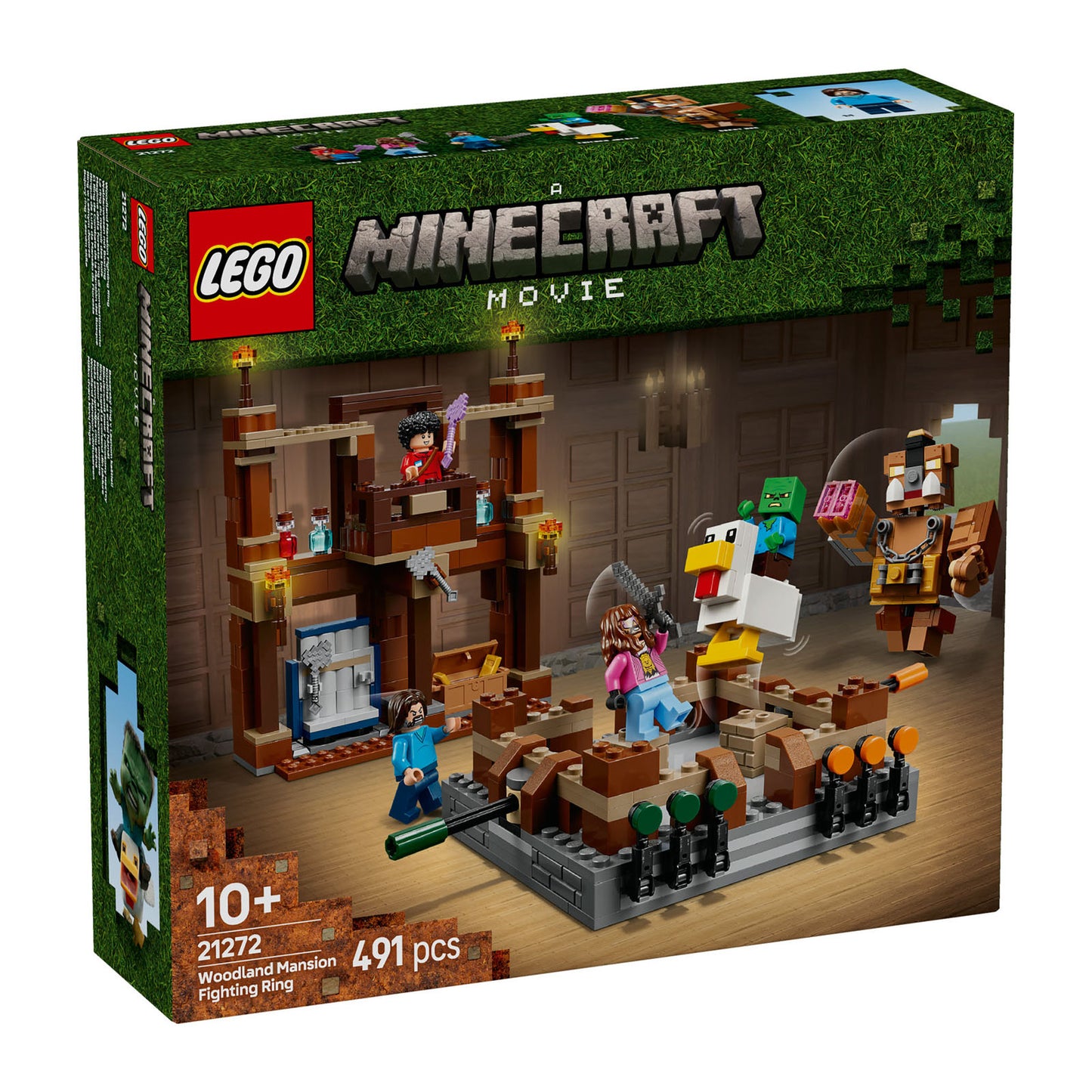 21272 LEGO Minecraft Woodland Mansion Fighting Ring Gamer Toy with Mob Figures