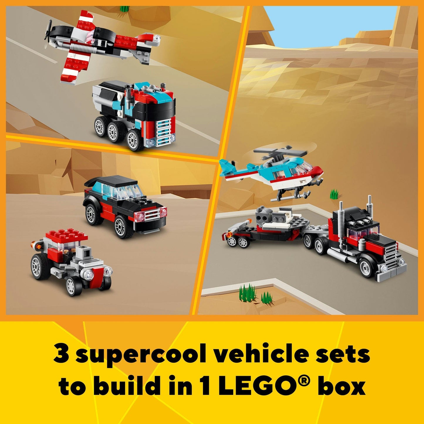 31146 LEGO Creator Flatbed Truck with Helicopter