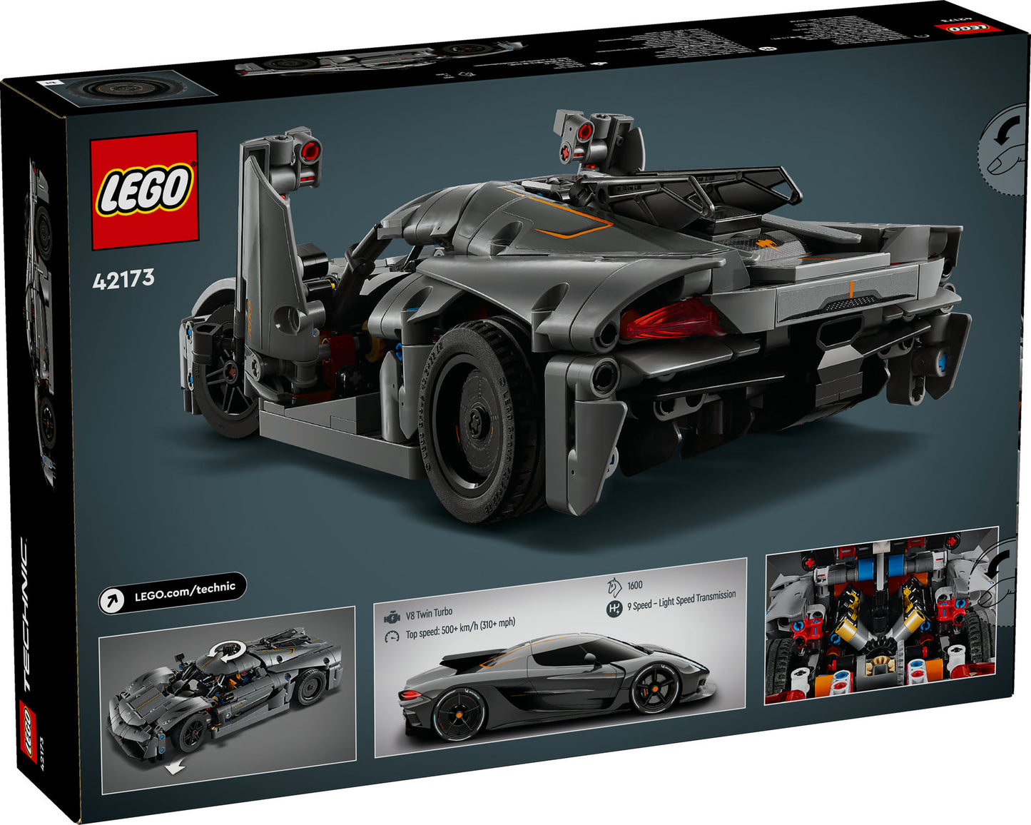 42173 LEGO Technic Koenigsegg Jesko Absolut Gray Hypercar