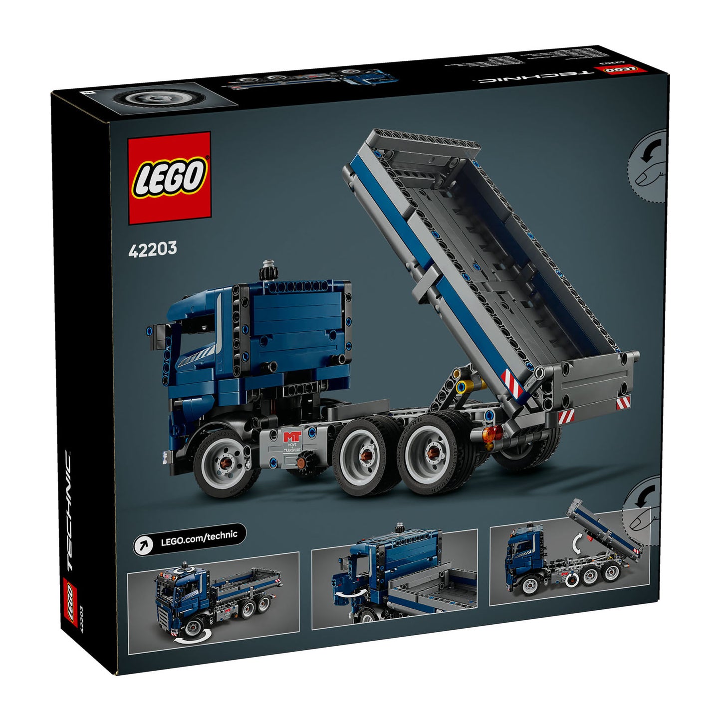 42203 LEGO Technic Tipping Dump Truck Toy, Blue Construction Vehicle Set