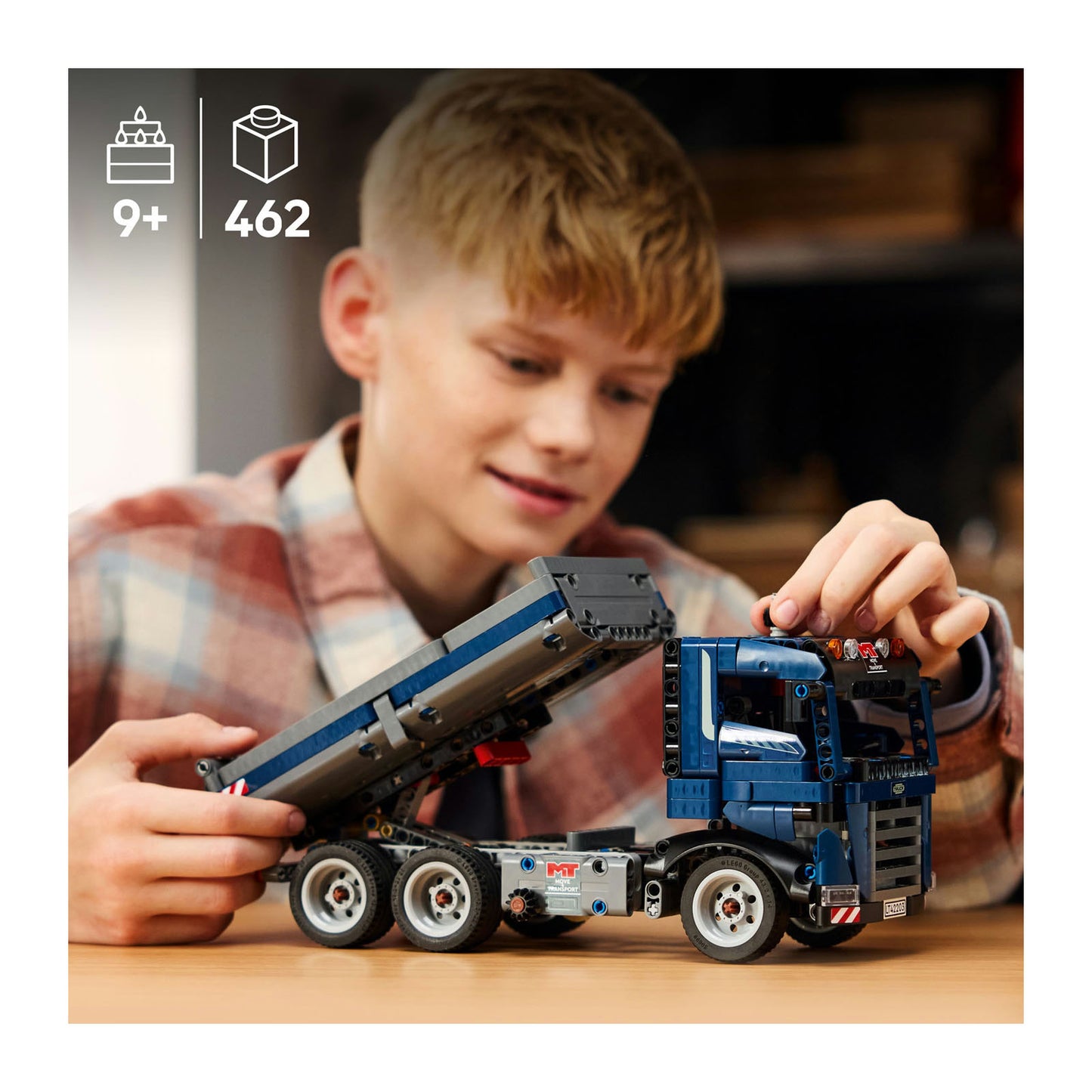 42203 LEGO Technic Tipping Dump Truck Toy, Blue Construction Vehicle Set