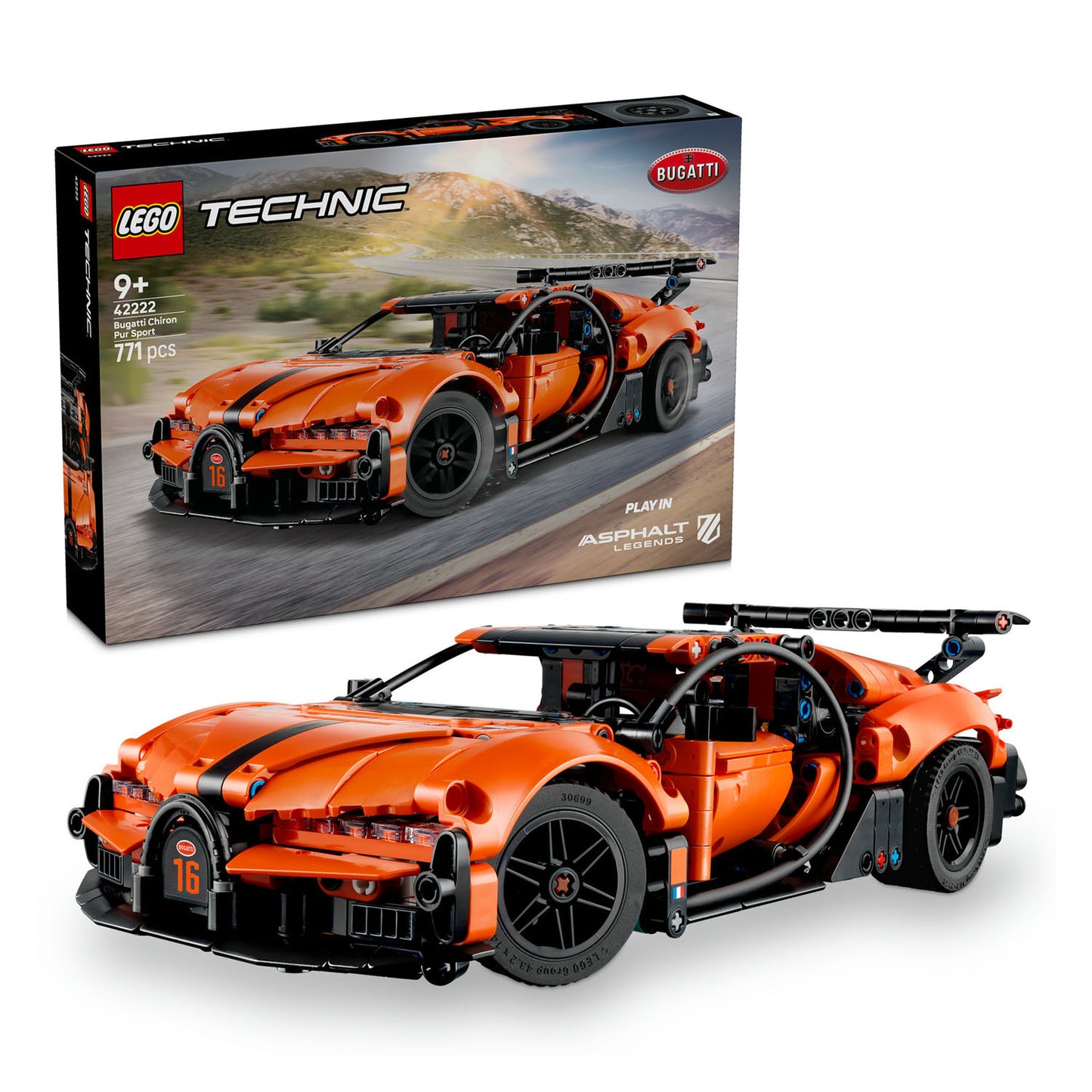 42222 LEGO Technic Bugatti Chiron Pur Sport Hypercar