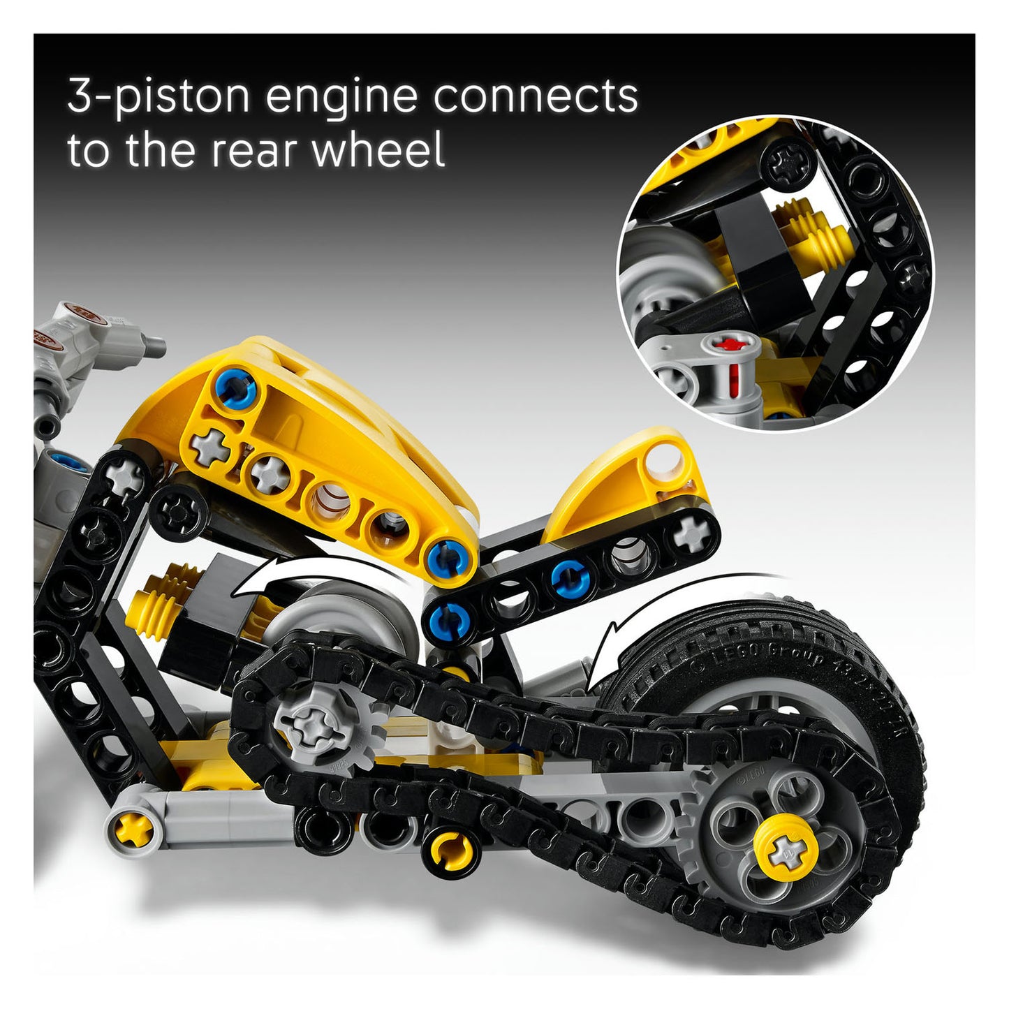 42225 Yellow Motorcycle