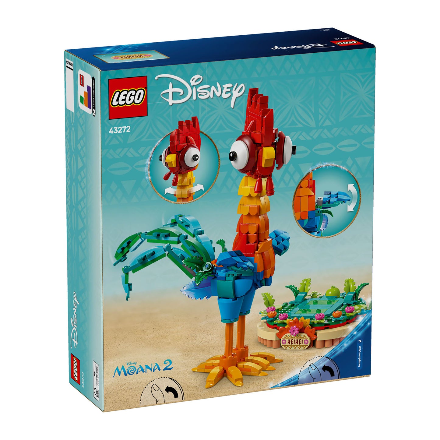 43272 LEGO Disney Moana 2 Heihei Buildable Animal Model Kit