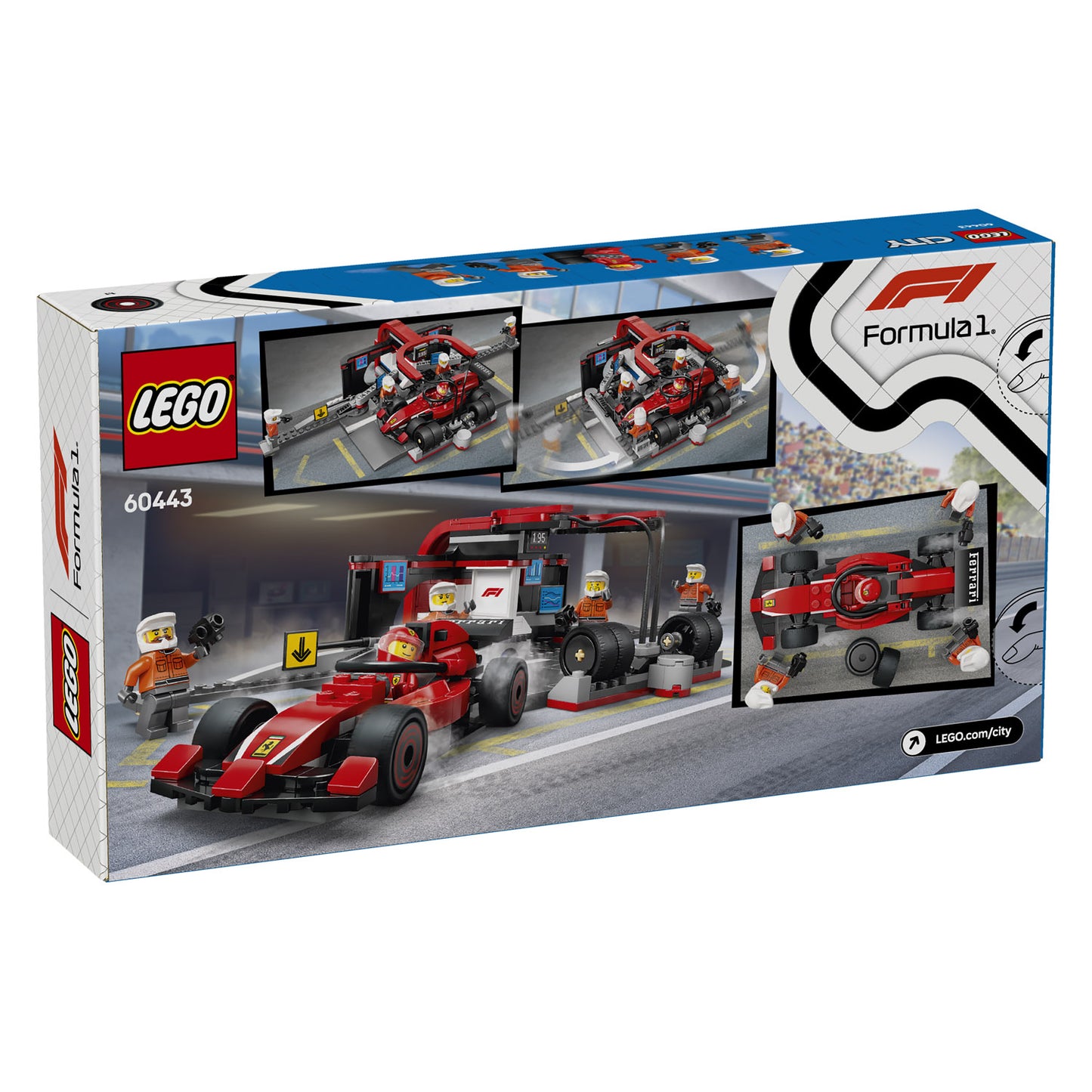 60443 LEGO CityF1 Pit Stop & Pit Crew with Ferrari Car