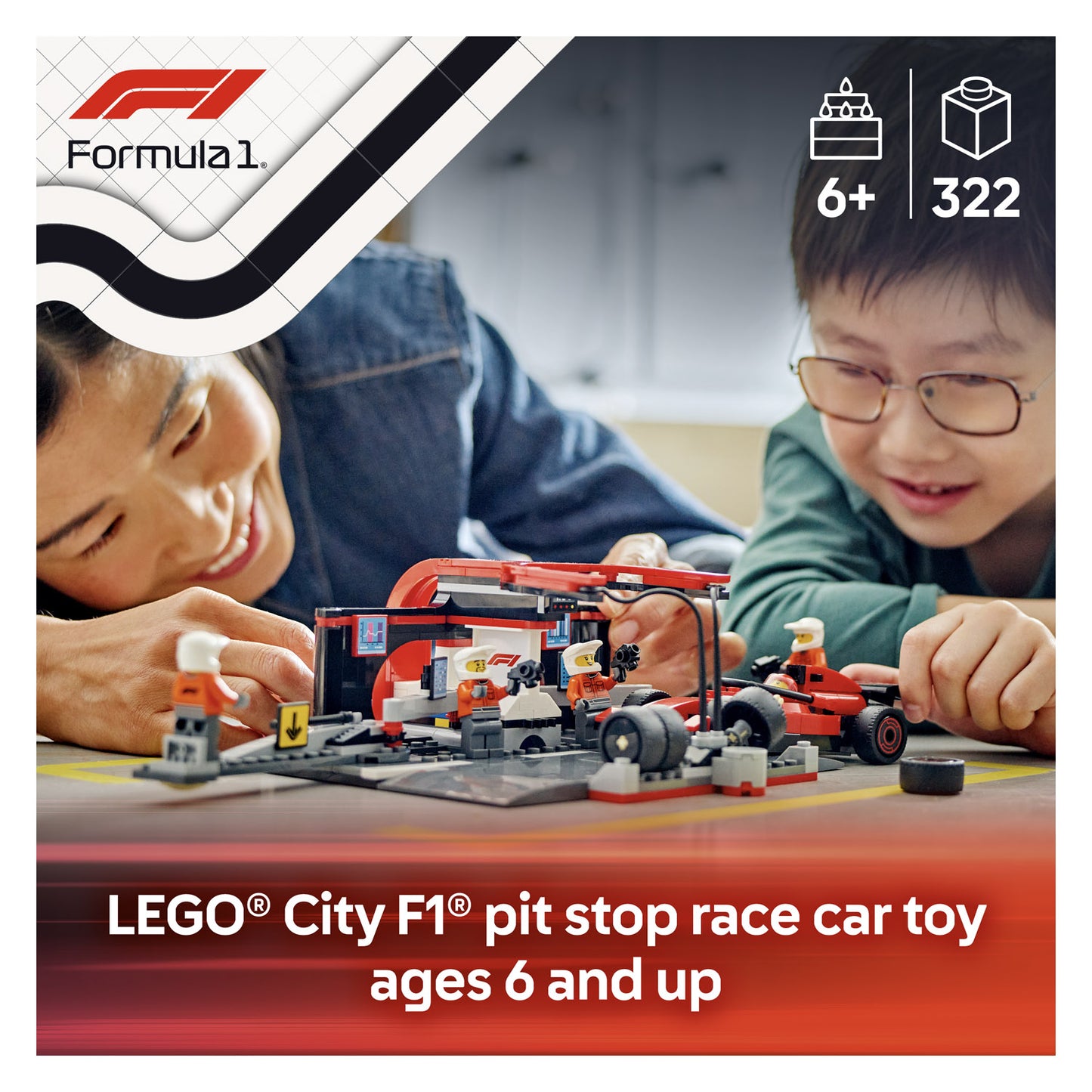 60443 LEGO CityF1 Pit Stop & Pit Crew with Ferrari Car