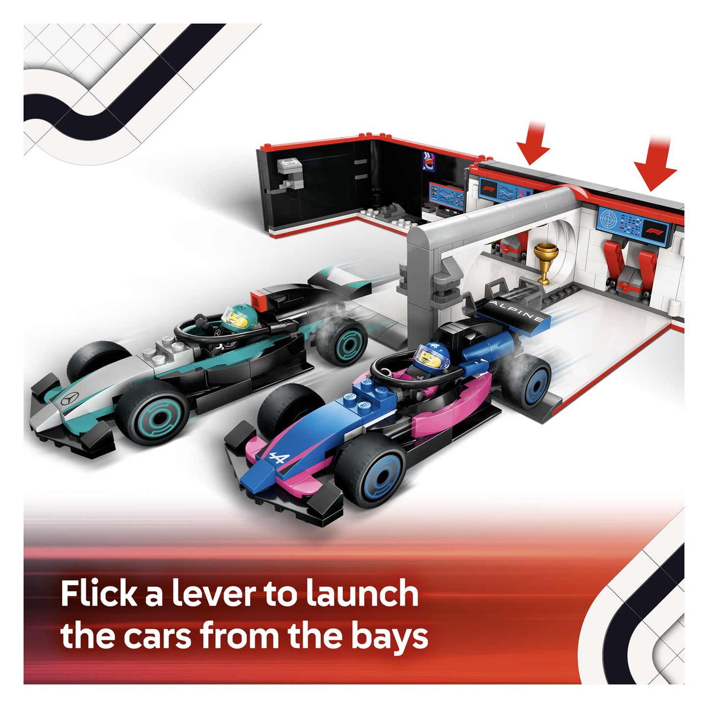 60444 LEGO CityF1 Garage & Mercedes-AMG & Alpine Cars