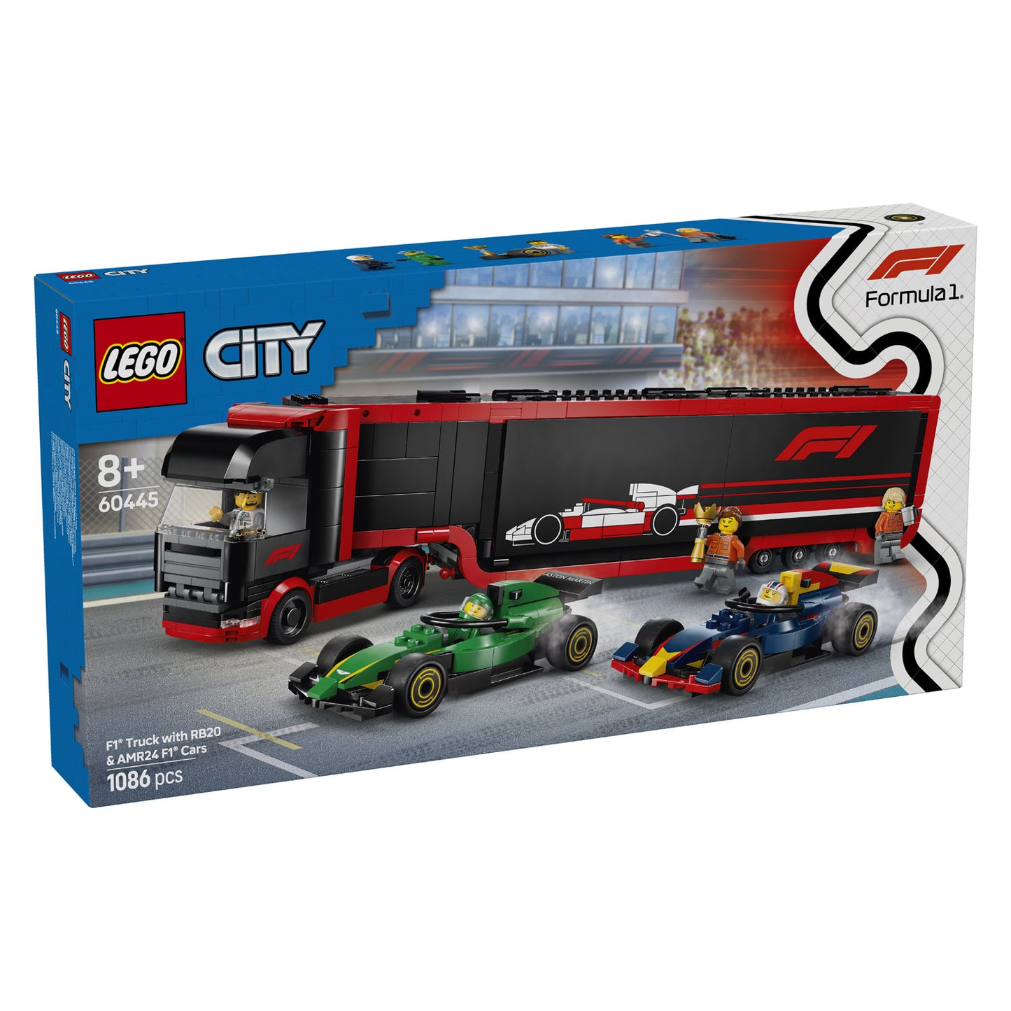 60445 LEGO CityF1 Truck with RB20 & AMR24 F1? Cars