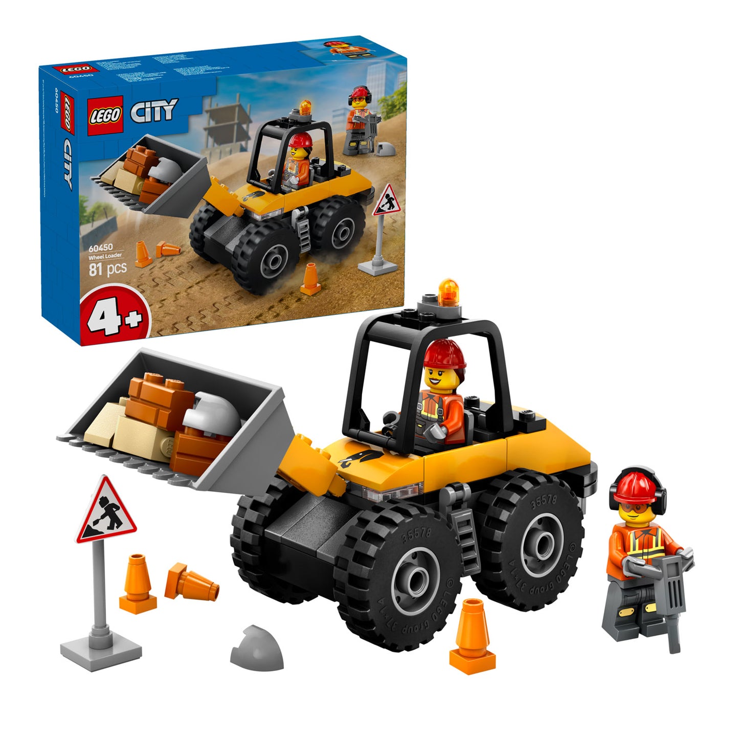 60450 LEGO City Yellow Construction Wheel Loader