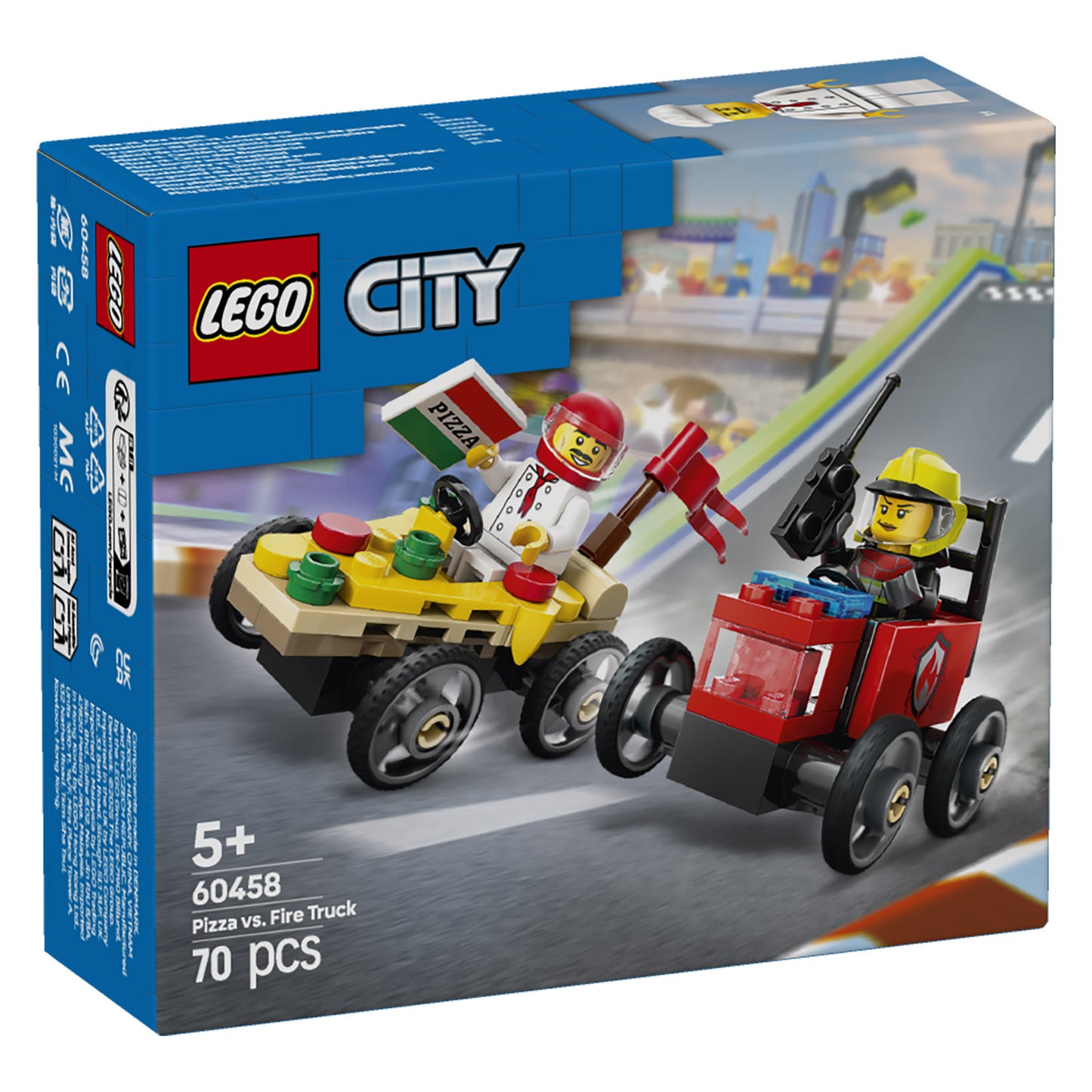 60458 LEGO City Pizza vs. Fire Truck Race Car Pack