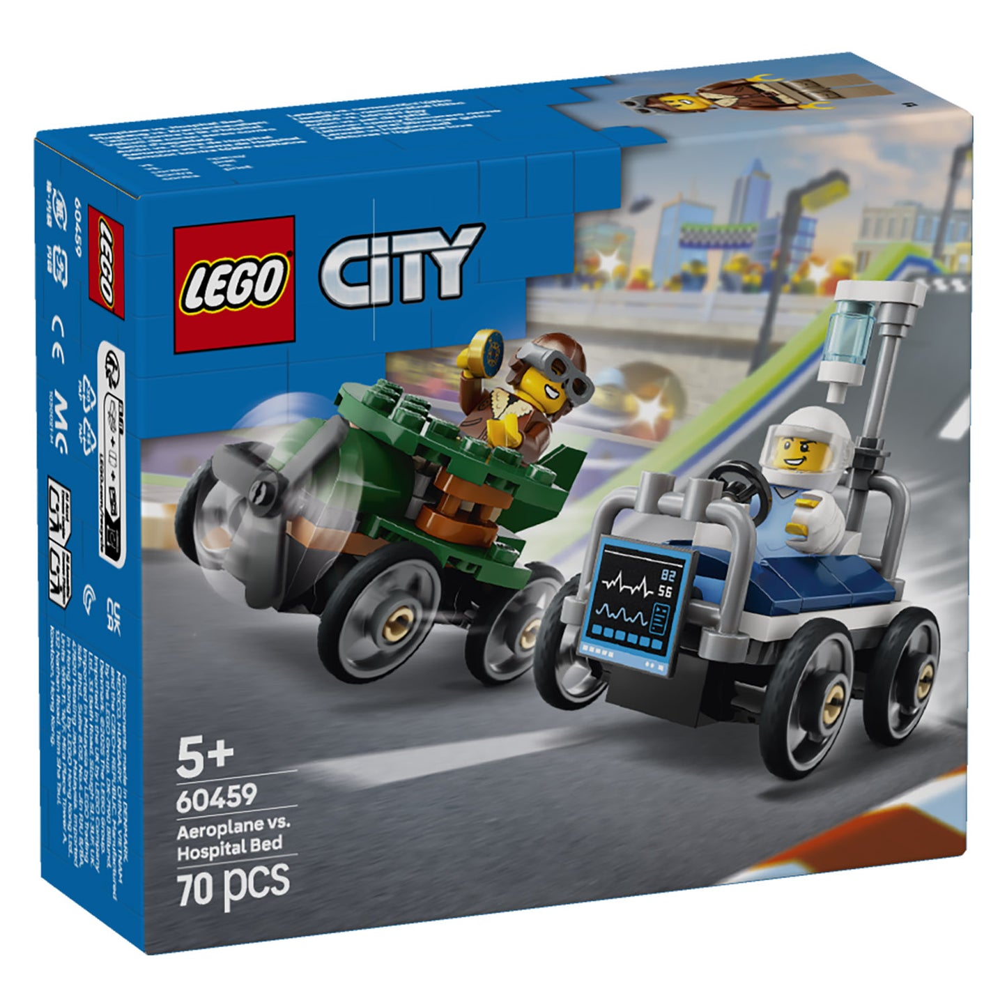 60459 LEGO City Aeroplane vs. Hospital Bed Race Car Pack