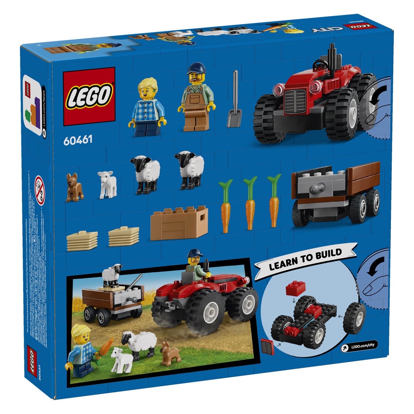 60461 LEGO City Red Farm Tractor with Trailer & Sheep