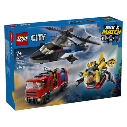 60462 LEGO City Helicopter, Fire Engine & Submarine Remix