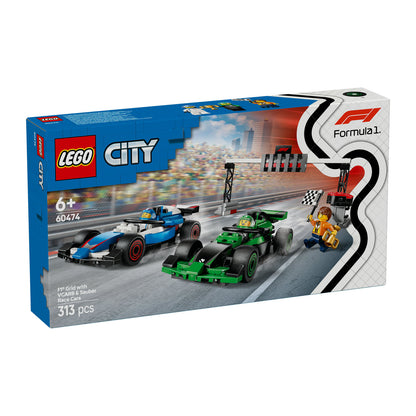 60474 LEGO City F1 Grid with VCARB & Sauber Race Cars Toy Vehicle Set