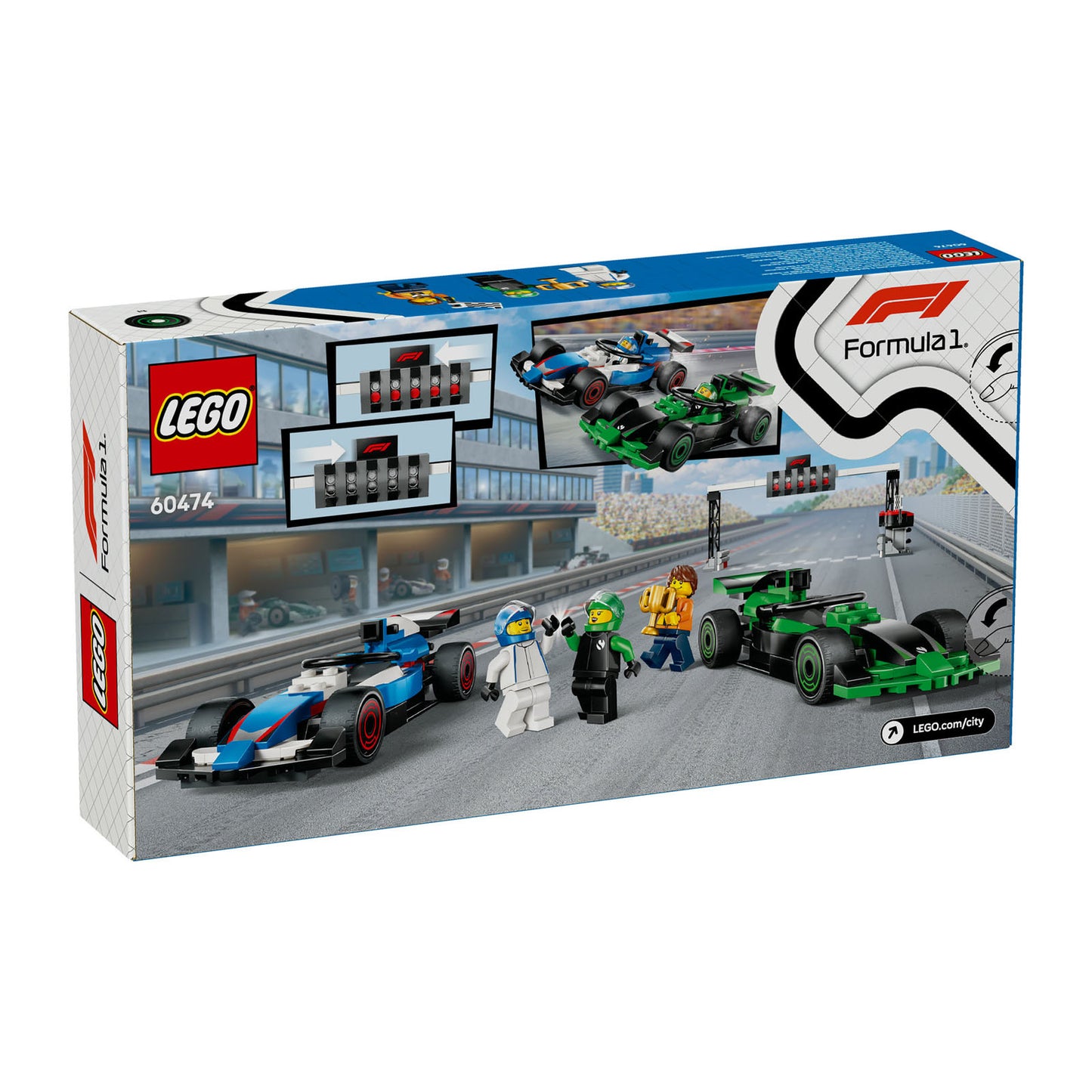 60474 LEGO City F1 Grid with VCARB & Sauber Race Cars Toy Vehicle Set