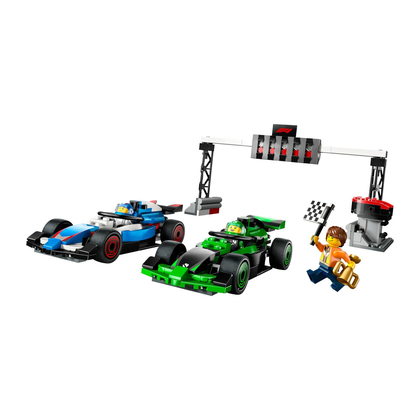 60474 LEGO City F1 Grid with VCARB & Sauber Race Cars Toy Vehicle Set