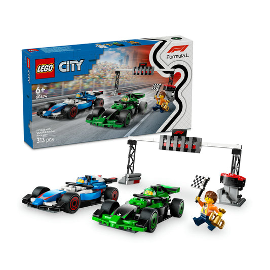 60474 LEGO City F1 Grid with VCARB & Sauber Race Cars Toy Vehicle Set