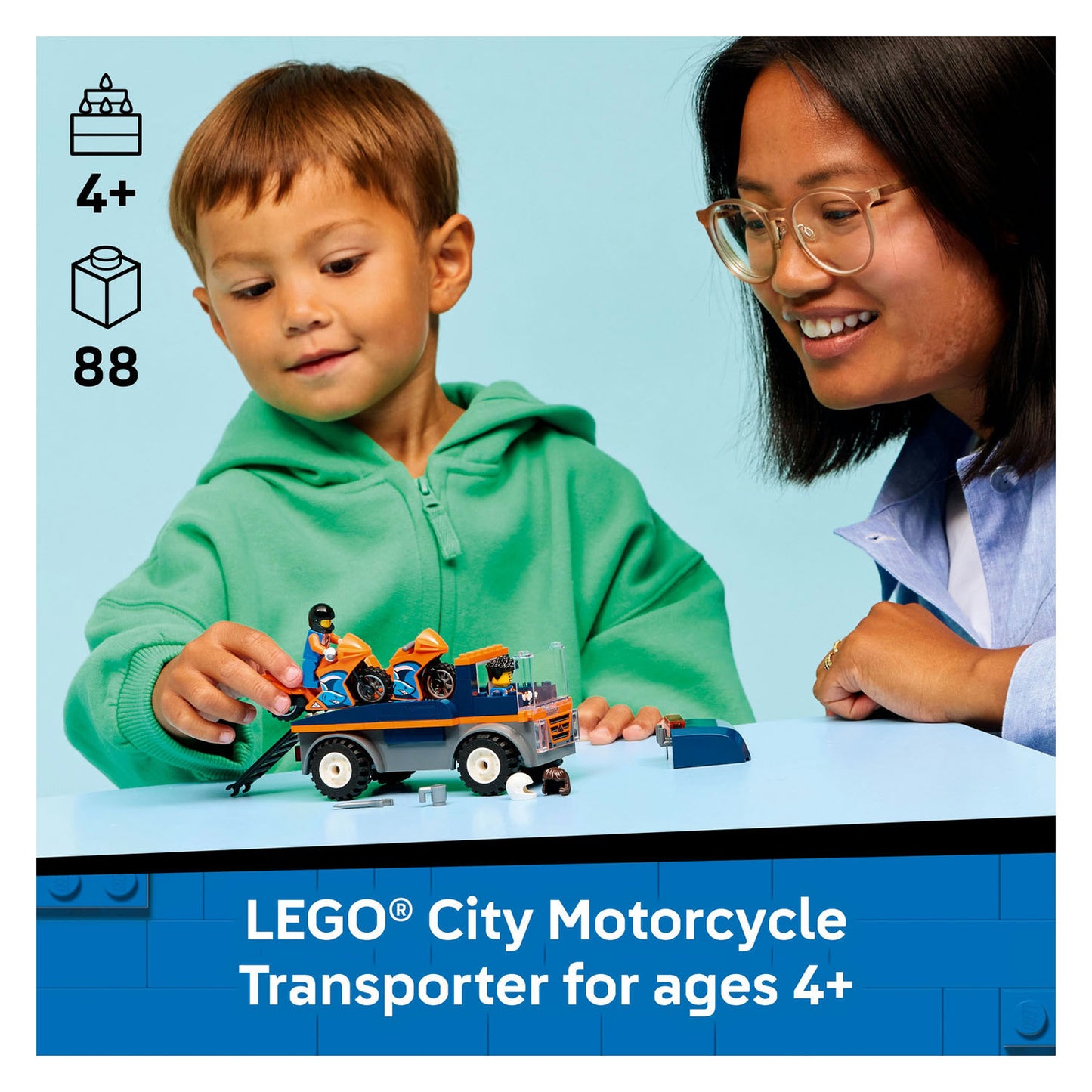 60491 LEGO City Motorcycle Transporter