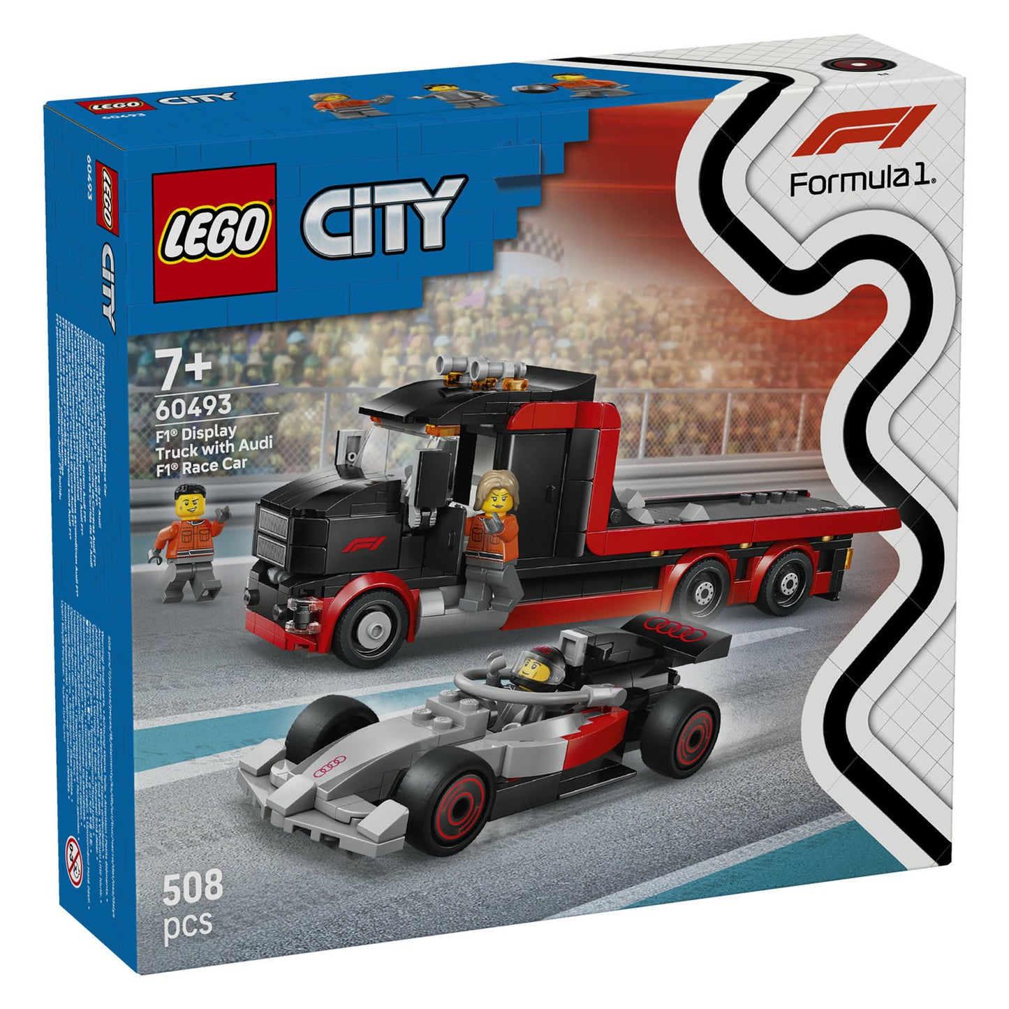 60493 F1 Display Truck with Audi F1 Race Car