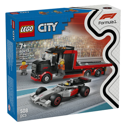 60493 F1 Display Truck with Audi F1 Race Car