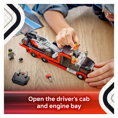 60493 F1 Display Truck with Audi F1 Race Car
