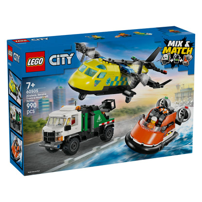 60505 LEGO City Airplane, Service Truck & Hovercraft Remix