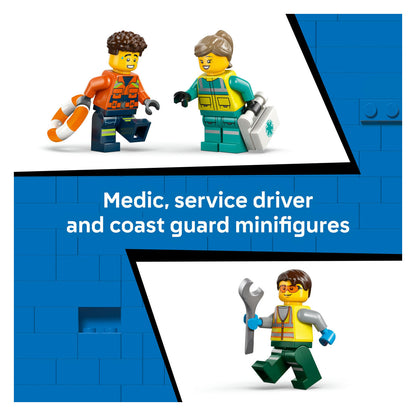 60505 LEGO City Airplane, Service Truck & Hovercraft Remix