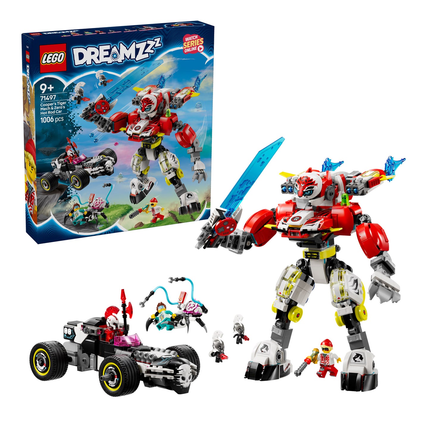 71497 LEGO DREAMZzz Cooper's Tiger Mech & Zero's Hot Rod Car