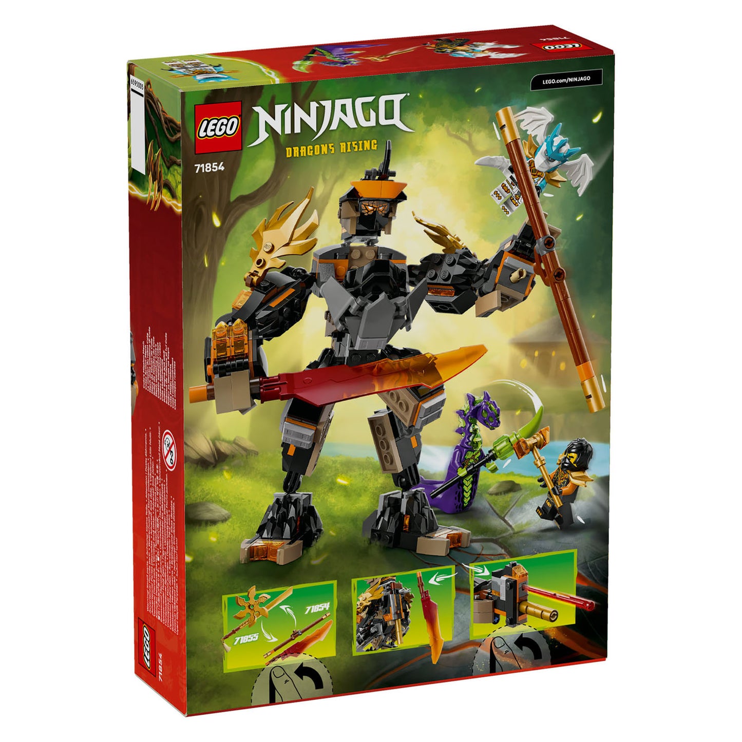 71854 LEGO Ninjago Cole's Mission Mech & Dragon Zane