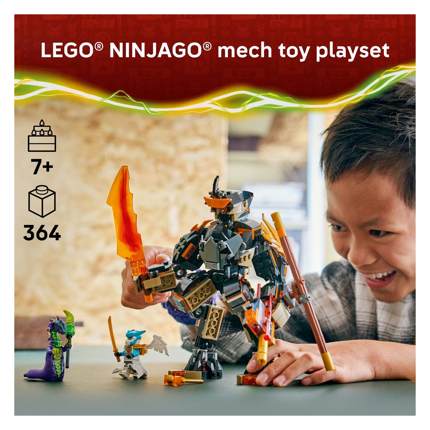 71854 LEGO Ninjago Cole's Mission Mech & Dragon Zane