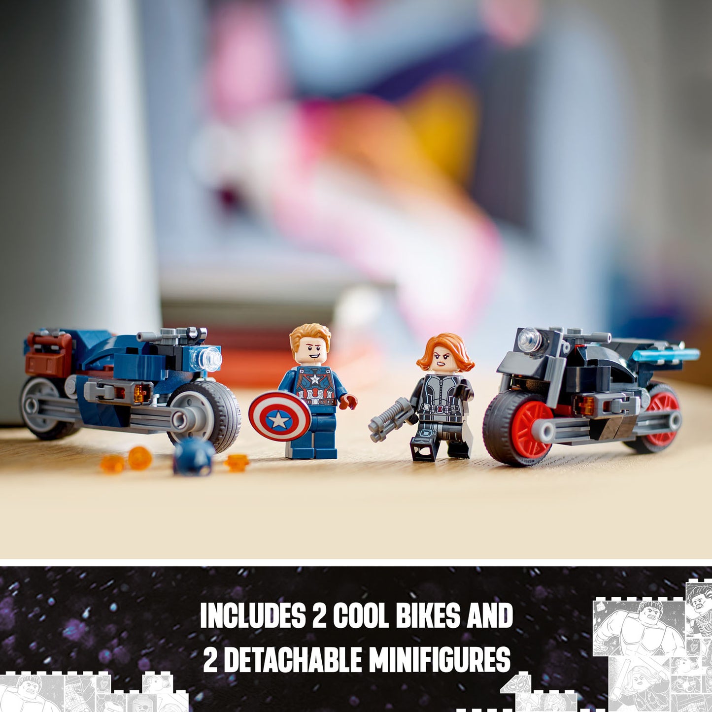 76260 LEGO Super Heroes Black Widow & Captain America Motorcycles